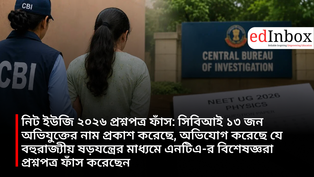 NEET-UG 2026 Question Paper Leak: The CBI has named 13 accused, alleging that NTA experts leaked the question paper through a multi-state conspiracy.