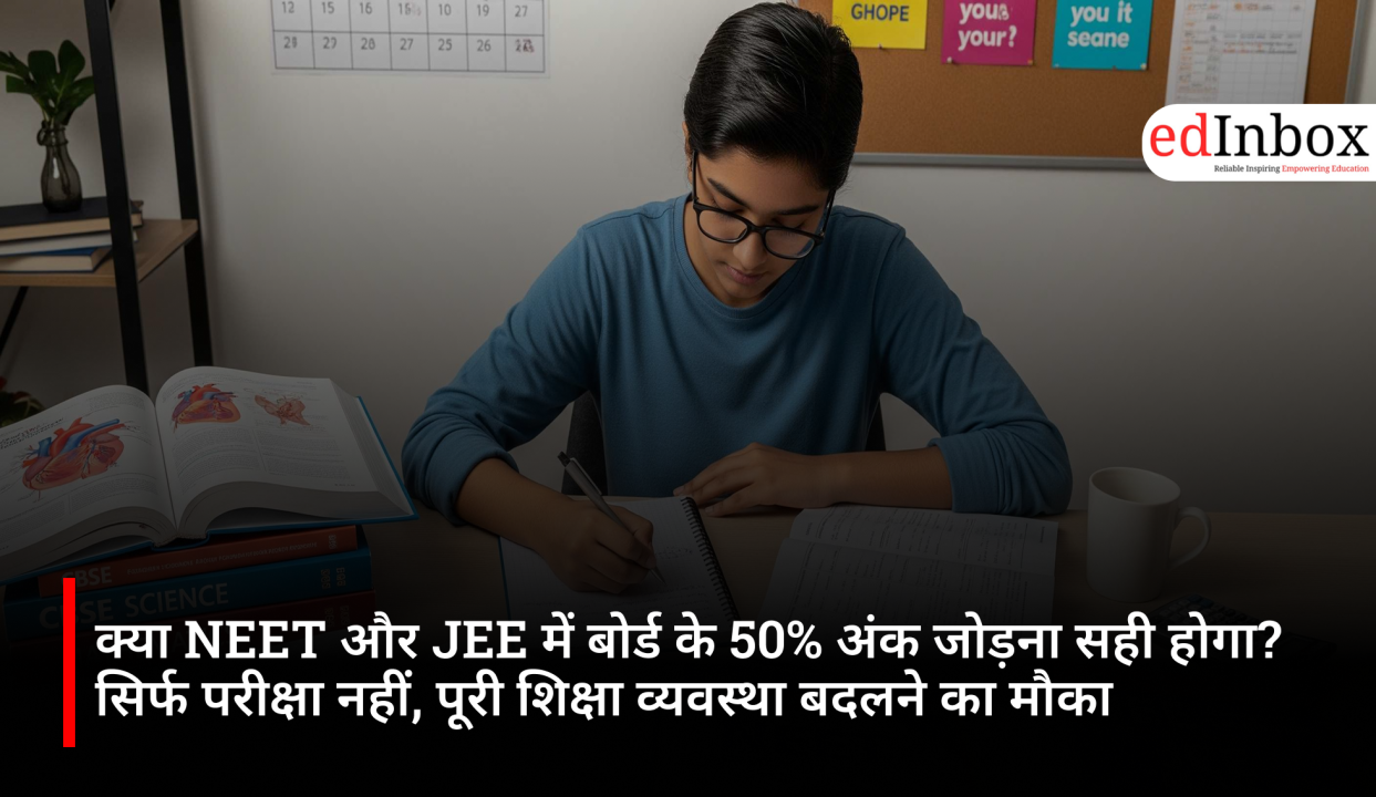 Would it be right to include 50% of board exam marks in NEET and JEE?