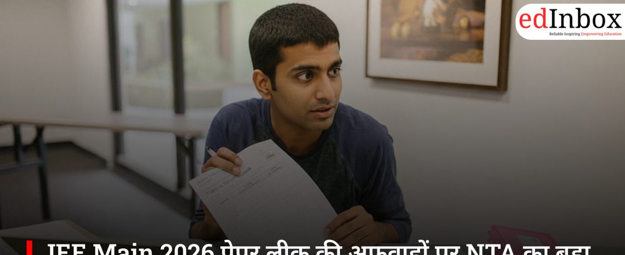 JEE Main 2026 पेपर लीक की अफवाहों पर NTA का बड़ा बयान, सोशल मीडिया खबरों को बताया फर्जी