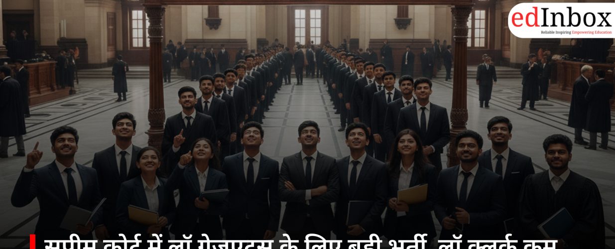 सुप्रीम कोर्ट में लॉ ग्रेजुएट्स के लिए बड़ी भर्ती, लॉ क्लर्क कम रिसर्च एसोसिएट्स के पदों पर आवेदन शुरू