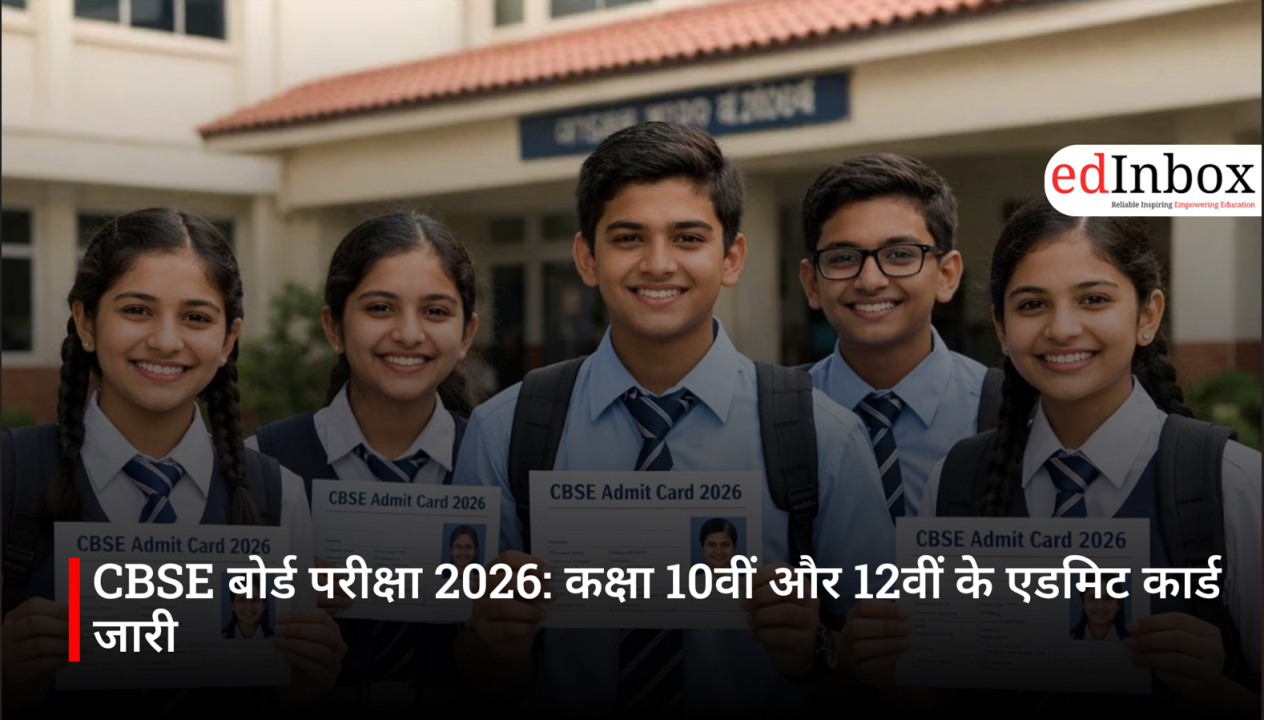 CBSE बोर्ड परीक्षा 2026: कक्षा 10वीं और 12वीं के एडमिट कार्ड जारी 