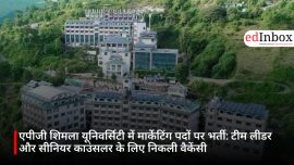 एपीजी शिमला यूनिवर्सिटी में मार्केटिंग पदों पर भर्ती: टीम लीडर और सीनियर काउंसलर के लिए निकली वैकेंसी
