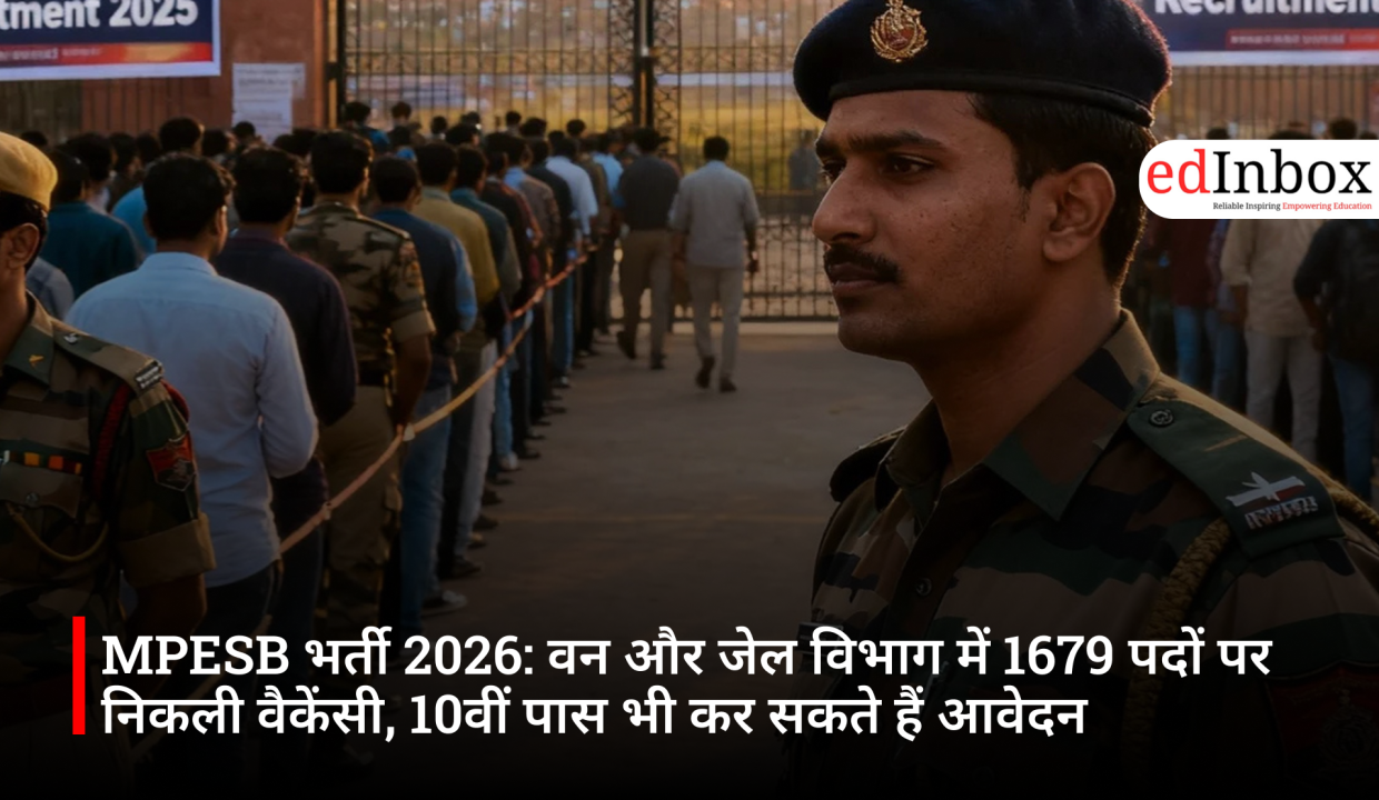 MPESB भर्ती 2026: वन और जेल विभाग में 1679 पदों पर निकली वैकेंसी, 10वीं पास भी कर सकते हैं आवेदन