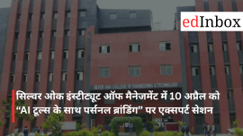 Expert Session on "Personal Branding with AI Tools" at Silver Oak Institute of Management on April 10