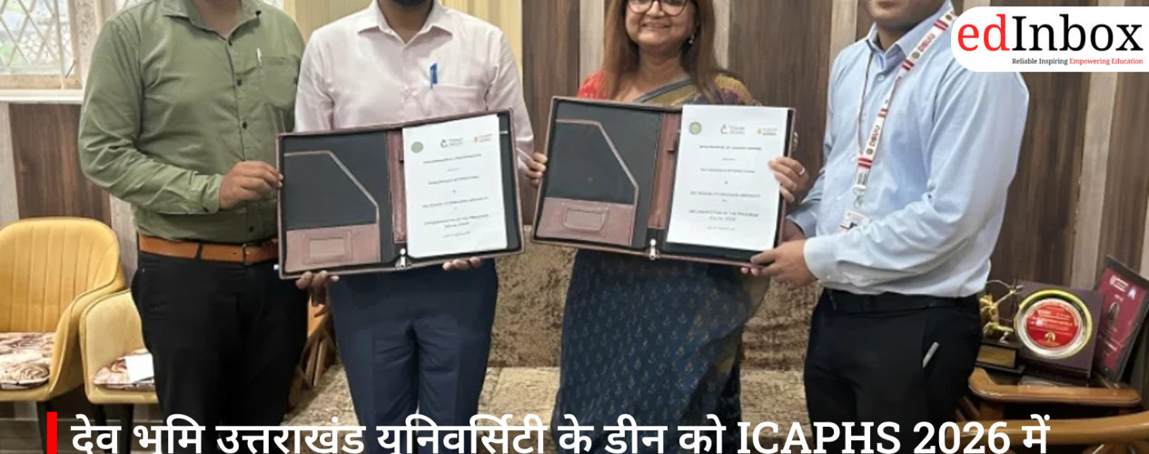 देव भूमि उत्तराखंड यूनिवर्सिटी के डीन को ICAPHS 2026 में मिला ‘बेस्ट साइंटिस्ट अवॉर्ड’
