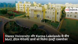MoU Between Starex University and Karma Lakelands: Hotel Management Students to Gain Industry Exposure