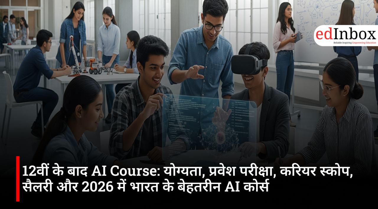 12वीं के बाद AI Course: योग्यता, प्रवेश परीक्षा, करियर स्कोप, सैलरी और 2026 में भारत के बेहतरीन AI कोर्स