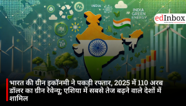 भारत की ग्रीन इकॉनमी ने पकड़ी रफ्तार, 2025 में 110 अरब डॉलर का ग्रीन रेवेन्यू; एशिया में सबसे तेज बढ़ने वाले देशों में शामिल