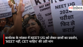 Students protest over NEET-UG in Mandya, Karnataka; demand raised for CET instead of NEET
