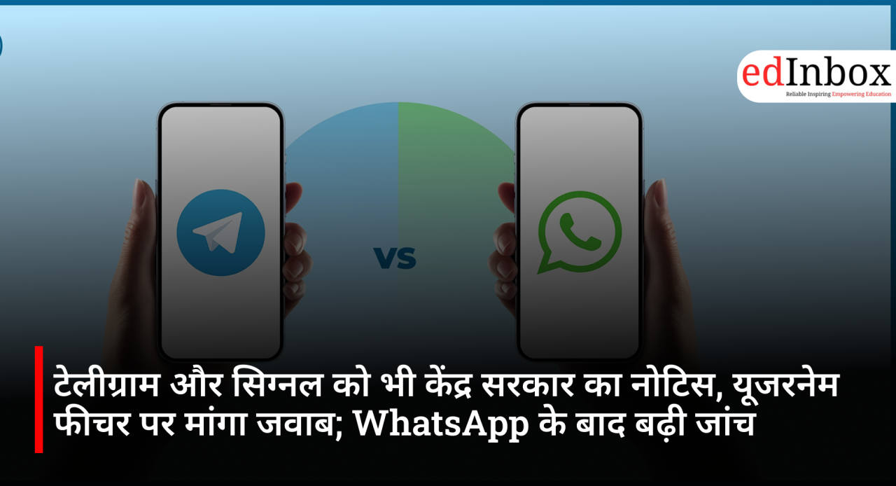 Central government issues notices to Telegram and Signal on the username feature