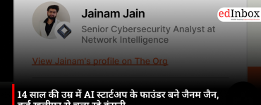Jainam Jain became the founder of an AI startup at the age of 14