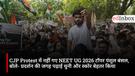 NEET UG 2026 topper Panshul Bansal did not attend the CJP protest; says, "I chose studying over protesting and improved my score