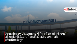 Dr. Prashanth P.K.M., MD of Mysore Sandal Soap, Shares Secrets of Successful Brand Leadership with Students at Presidency University