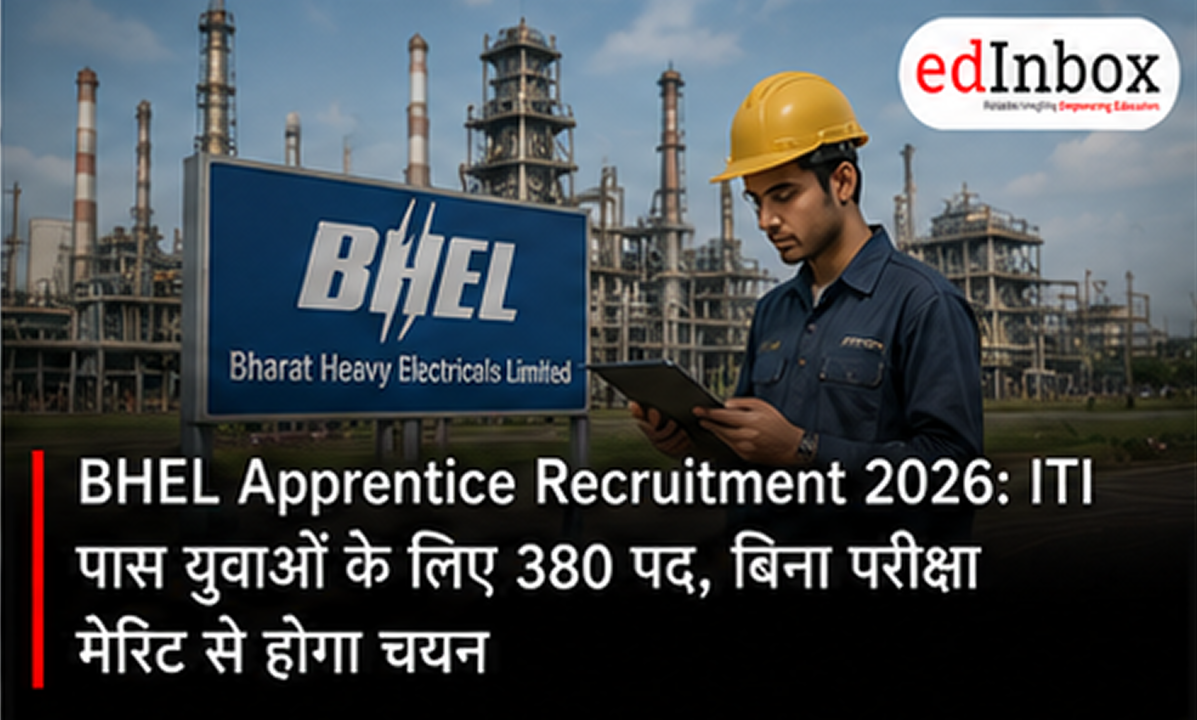 BHEL Apprentice Recruitment 2026: 380 Trade Apprentice Posts for ITI Pass Candidates, Selection Without Exam