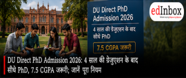 DU Direct PhD Admission 2026: 4-Year UG Graduates Can Apply Without a Master’s Degree