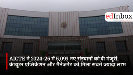 AICTE grants approval to 5,099 new institutes for 2024-25; Computer Applications and Management sectors benefit the most