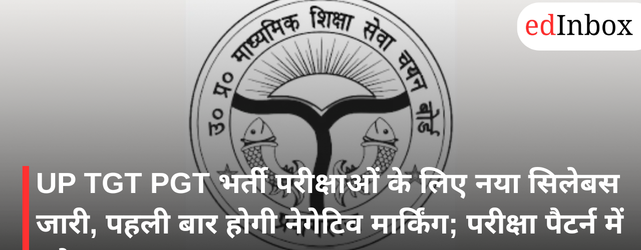 UP TGT PGT Recruitment 2026: New Syllabus Released, Negative Marking Introduced for the First Time