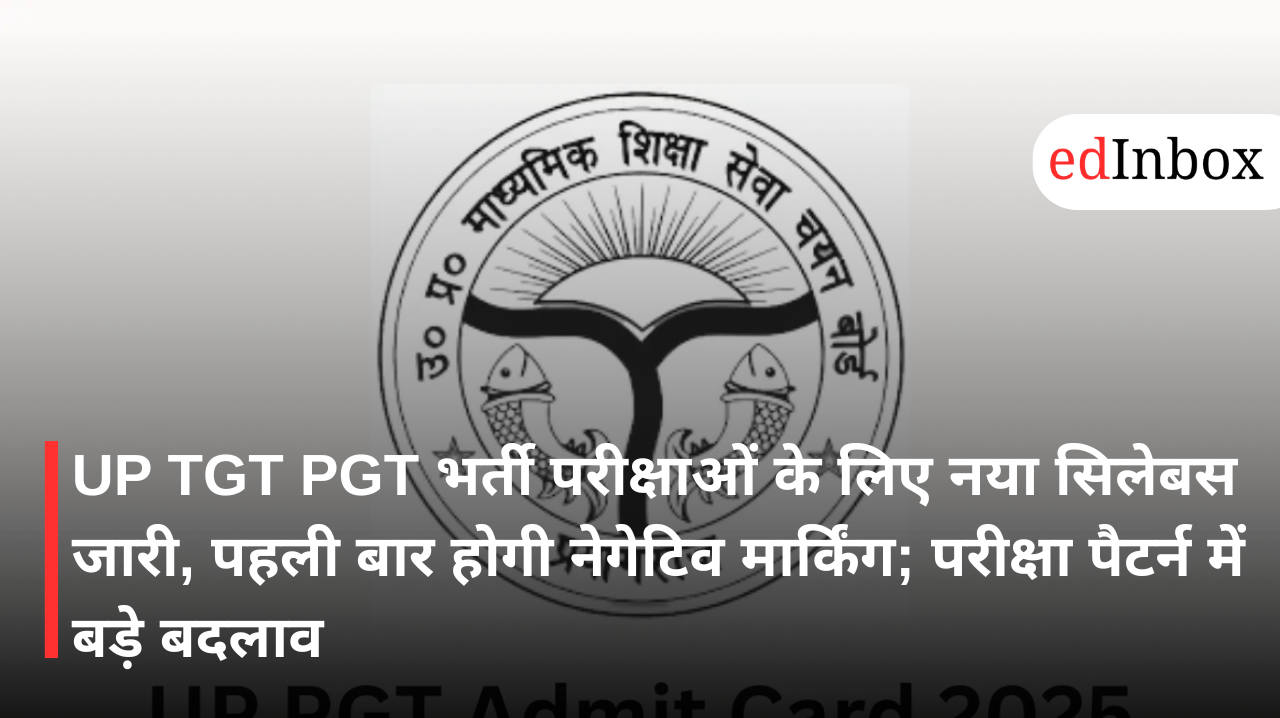UP TGT PGT Recruitment 2026: New Syllabus Released, Negative Marking Introduced for the First Time