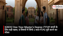 IGNOU One-Year Master’s Degree 2026: 9 PG Courses for FYUP Graduates, Check Eligibility and Admission Details