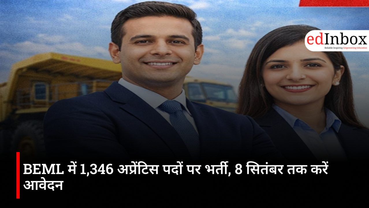 BEML Apprentice Recruitment 2026: Apply for 1,346 Apprentice Posts, Check Eligibility, Stipend and Selection Process