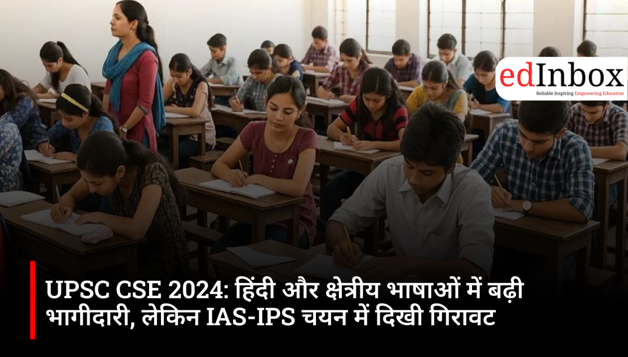 UPSC CSE 2024: Increased participation from Hindi and regional language candidates, but a decline observed in IAS-IPS selections