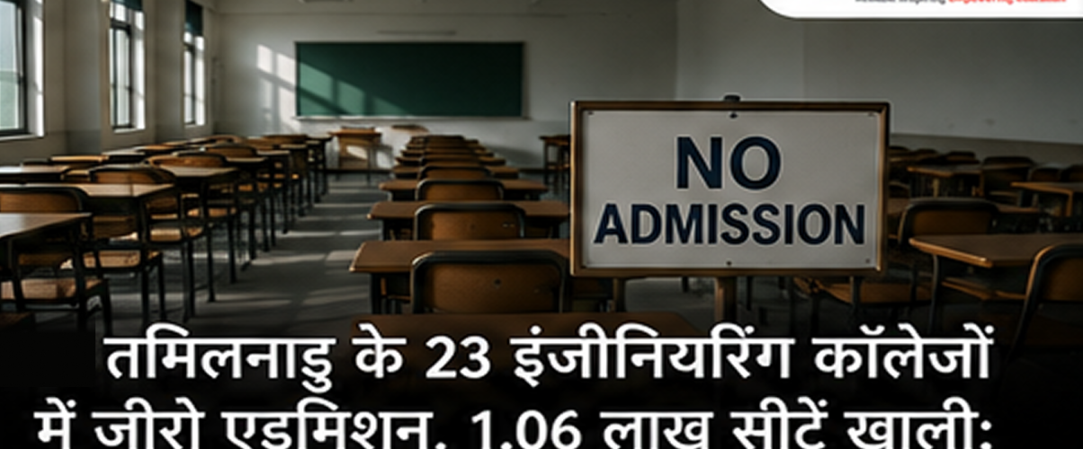 Engineering Admission 2026: 23 Tamil Nadu Colleges Record Zero Admissions, 1.06 Lakh BTech Seats Still Vacant
