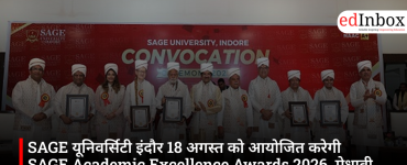 SAGE University Indore to Organize Academic Excellence Awards 2026 on August 18 