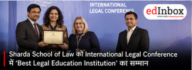 Sharda School of Law Honoured as ‘Best Legal Education Institution’ at International Legal Conference