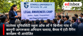 Starex University School of Law Conducts Legal Awareness Drive in Binola Village and Anti-Ragging Programme on Campus
