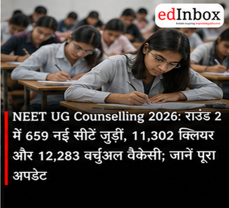NEET UG Counselling 2026 Round 2: 659 New Seats Added, 11,302 Clear and 12,283 Virtual Vacancies