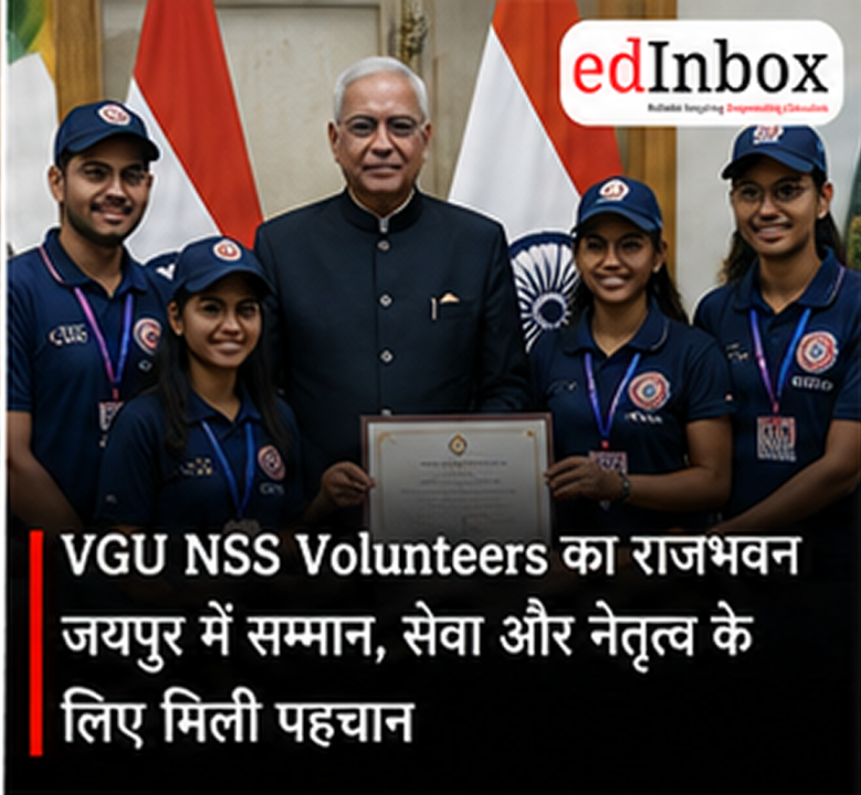 VGU NSS Volunteers Felicitated at Raj Bhavan Jaipur for Service and Leadership