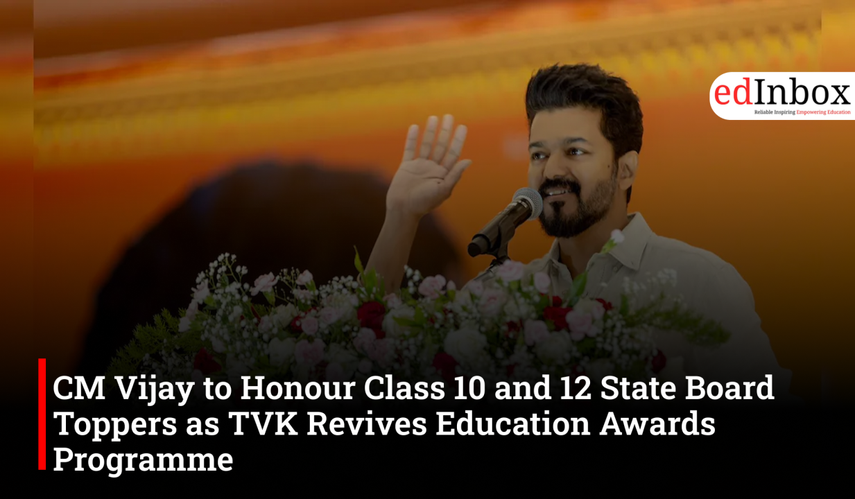 CM Vijay to Honour Class 10 and 12 State Board Toppers as TVK Revives Education Awards Programme
