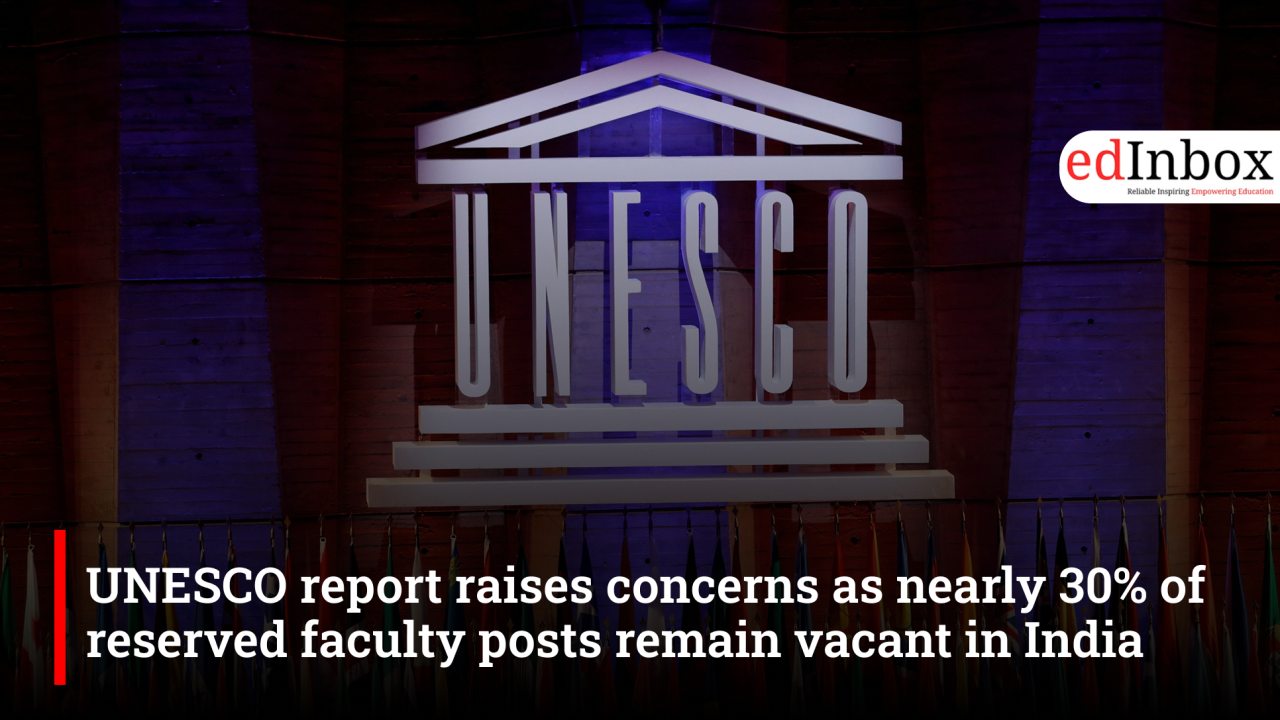 UNESCO report raises concerns as nearly 30% of reserved faculty posts remain vacant in India