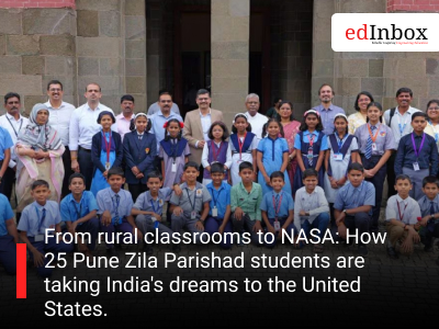 From rural classrooms to NASA: How 25 Pune Zila Parishad students are taking India's dreams to the United States.