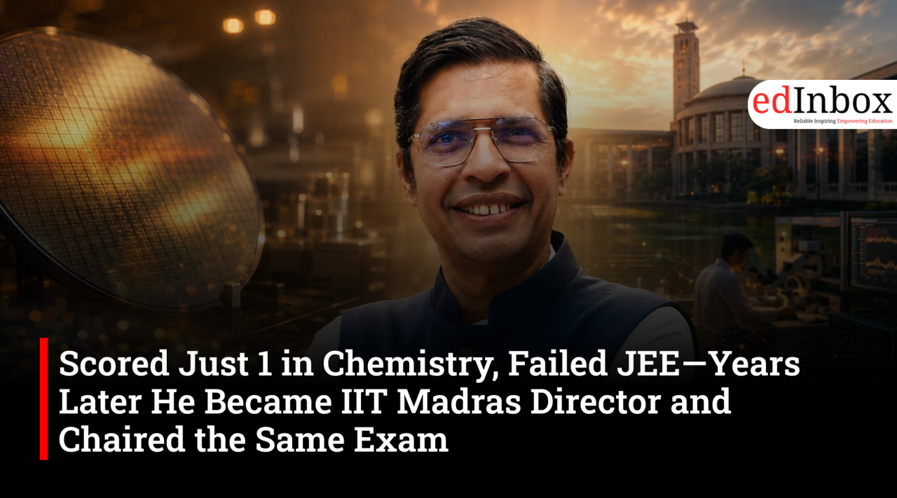 Scored Just 1 in Chemistry, Failed JEE—Years Later He Became IIT Madras Director and Chaired the Same Exam