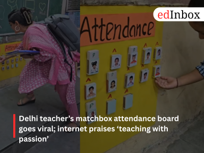 Delhi teacher’s DIY attendance board wins hearts online; students mark themselves present with matchboxes