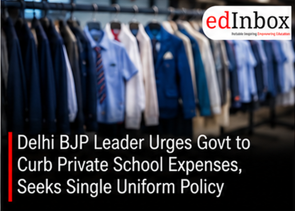 Delhi BJP Leader Urges Govt to Curb Private School Expenses, Seeks Single Uniform Policy
