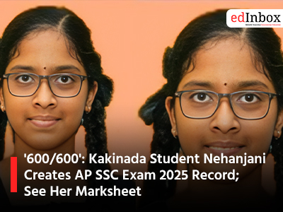 '600/600': Kakinada Student Nehanjani Creates AP SSC Exam 2025 Record; See Her Marksheet