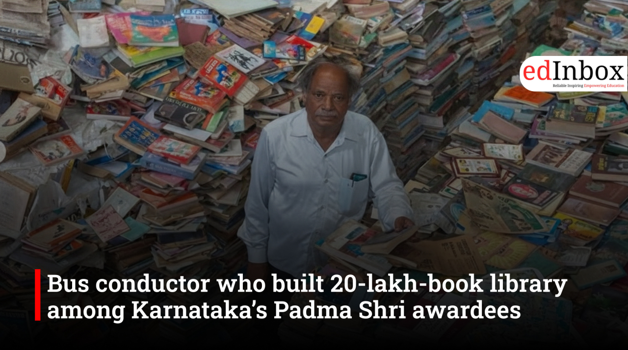 Bus conductor who built 20-lakh-book library among Karnataka’s Padma Shri awardees