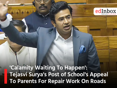 'Calamity Waiting To Happen': Tejasvi Surya's Post of School's Appeal To Parents For Repair Work On Roads