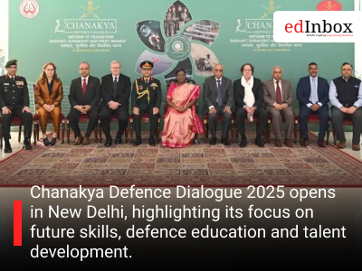 Chanakya Defence Dialogue 2025 opens in New Delhi, highlighting its focus on future skills, defence education and talent development.