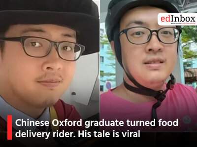 Chinese Oxford graduate turned food delivery rider. His tale is viral