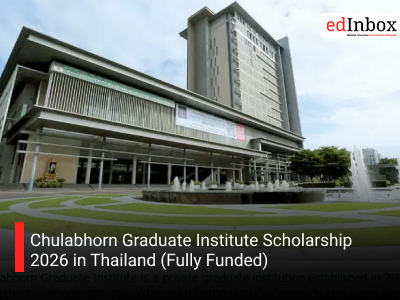 Chulabhorn Graduate Institute Scholarship 2026 in Thailand (Fully Funded)