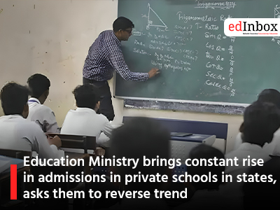 Education Ministry brings constant rise in admissions in private schools in states, asks them to reverse trend