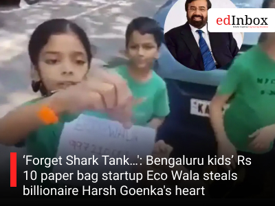 ‘Forget Shark Tank…': Bengaluru kids’ Rs 10 paper bag startup Eco Wala steals billionaire Harsh Goenka's heart