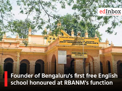 Founder of Bengaluru's first free English school honoured at RBANM's function