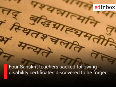 Four Sanskrit teachers sacked following disability certificates discovered to be forged