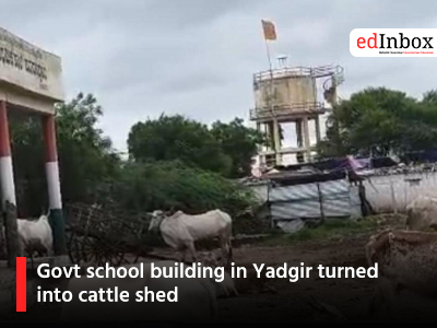 Govt school building in Yadgir turned into cattle shed