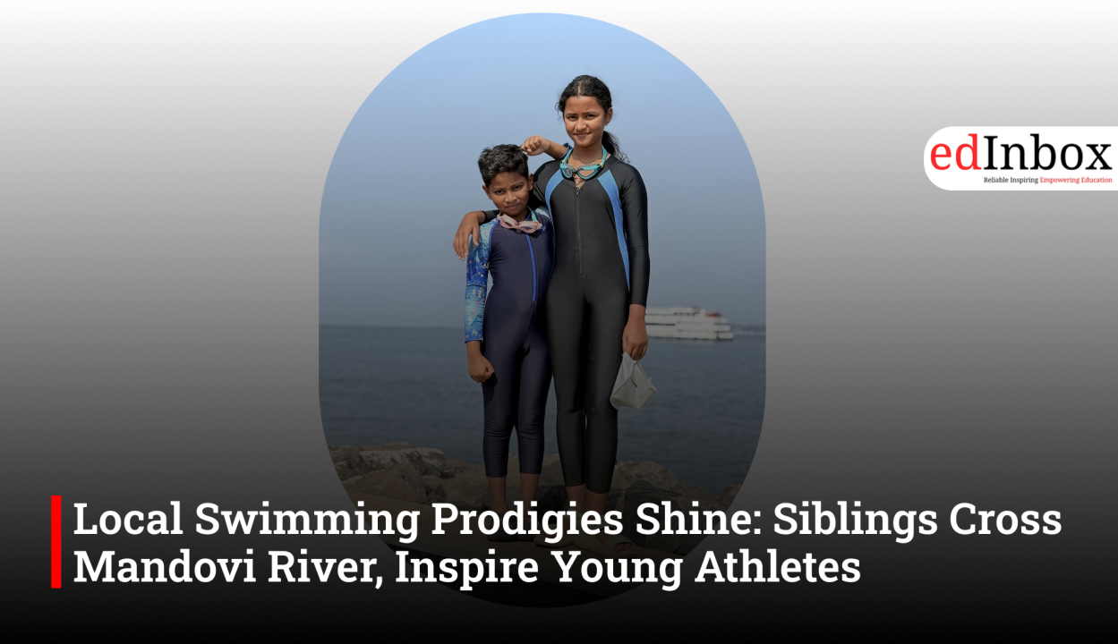 Local Swimming Prodigies Shine: Siblings Cross Mandovi River, Inspire Young Athletes