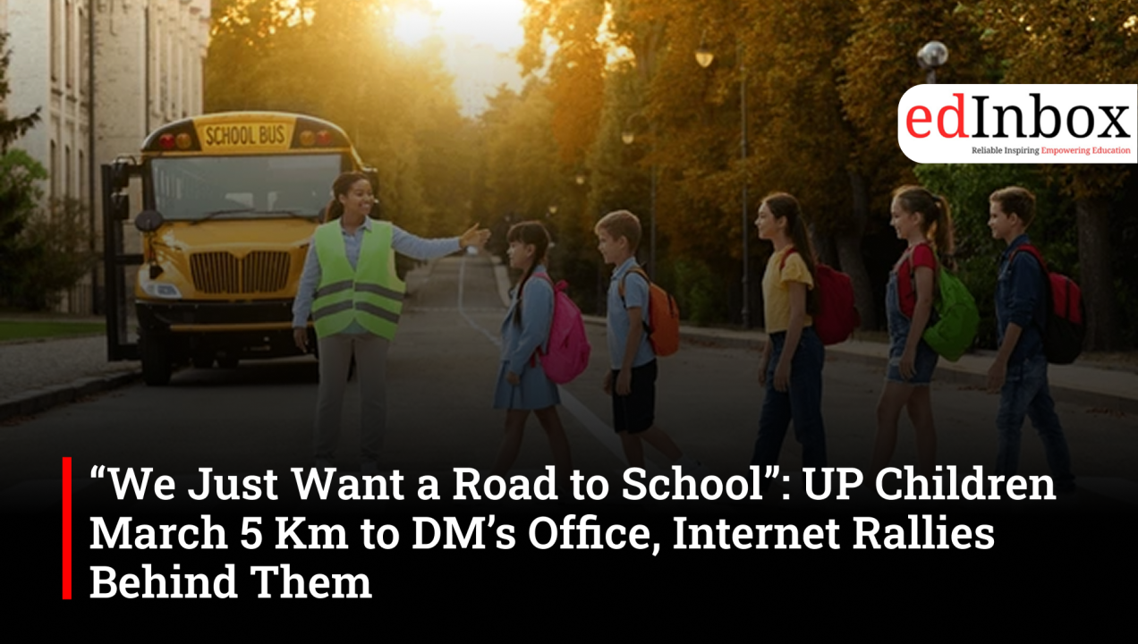“We Just Want a Road to School”: UP Children March 5 Km to DM’s Office, Internet Rallies Behind Them